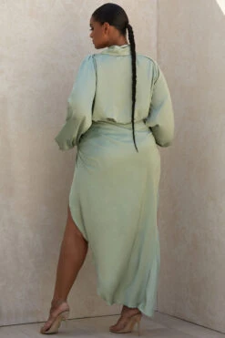 Sage Silky Satin Plunge Blouson Top 27 Sage Silky Satin Plunge Blouson Top -Pinkyy Kleider Geschaft toscaconstance 18