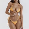 Light Orange Halter Neck Bikini Top