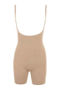 Mid Thigh Sculpting Bodysuit Almond -Pinkyy Kleider Geschaft ultimate control bodysuit begie 01