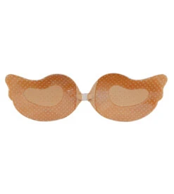 Front Fastening Moulded Microfibre 'V' Bra - Caramel -Pinkyy Kleider Geschaft v bra front fastening caramel 02