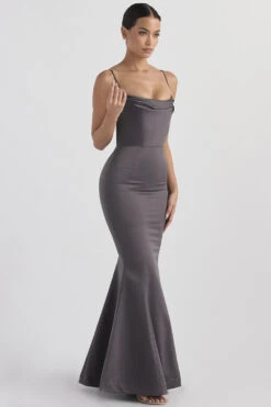 Shadow Satin Fishtail Gown 18 Shadow Satin Fishtail Gown -Pinkyy Kleider Geschaft violette dg 7g