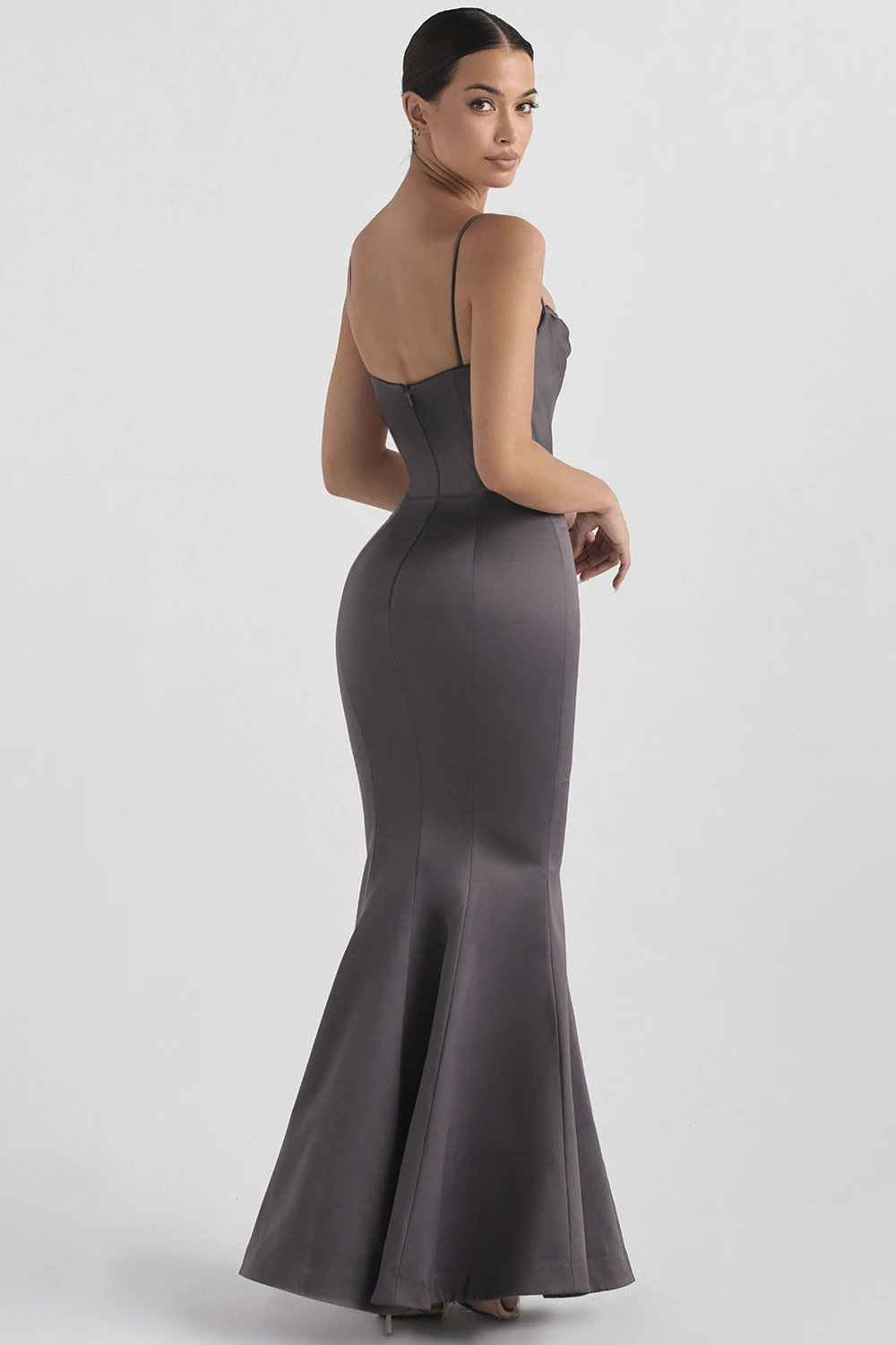 Shadow Satin Fishtail Gown 8 Shadow Satin Fishtail Gown – Bild 8